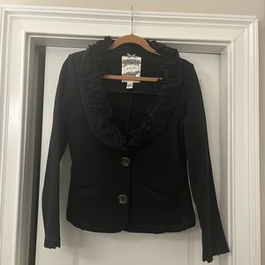 Nick & Mo Anthropologie Sweater/Blazer XL Black